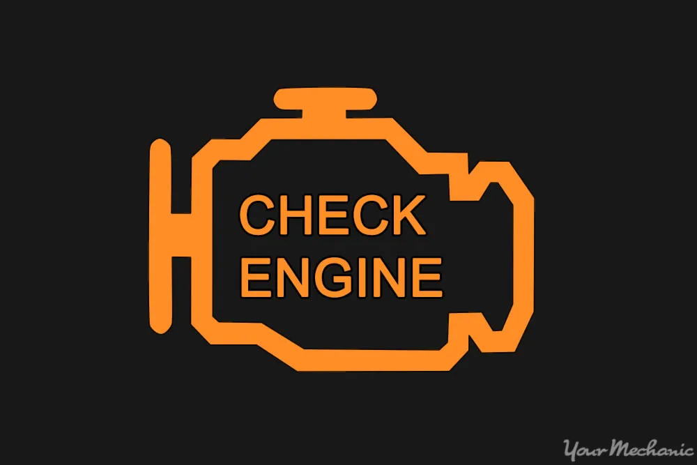 Check engine warning light symbolizing emotions as signals that something beneath the surface needs attention